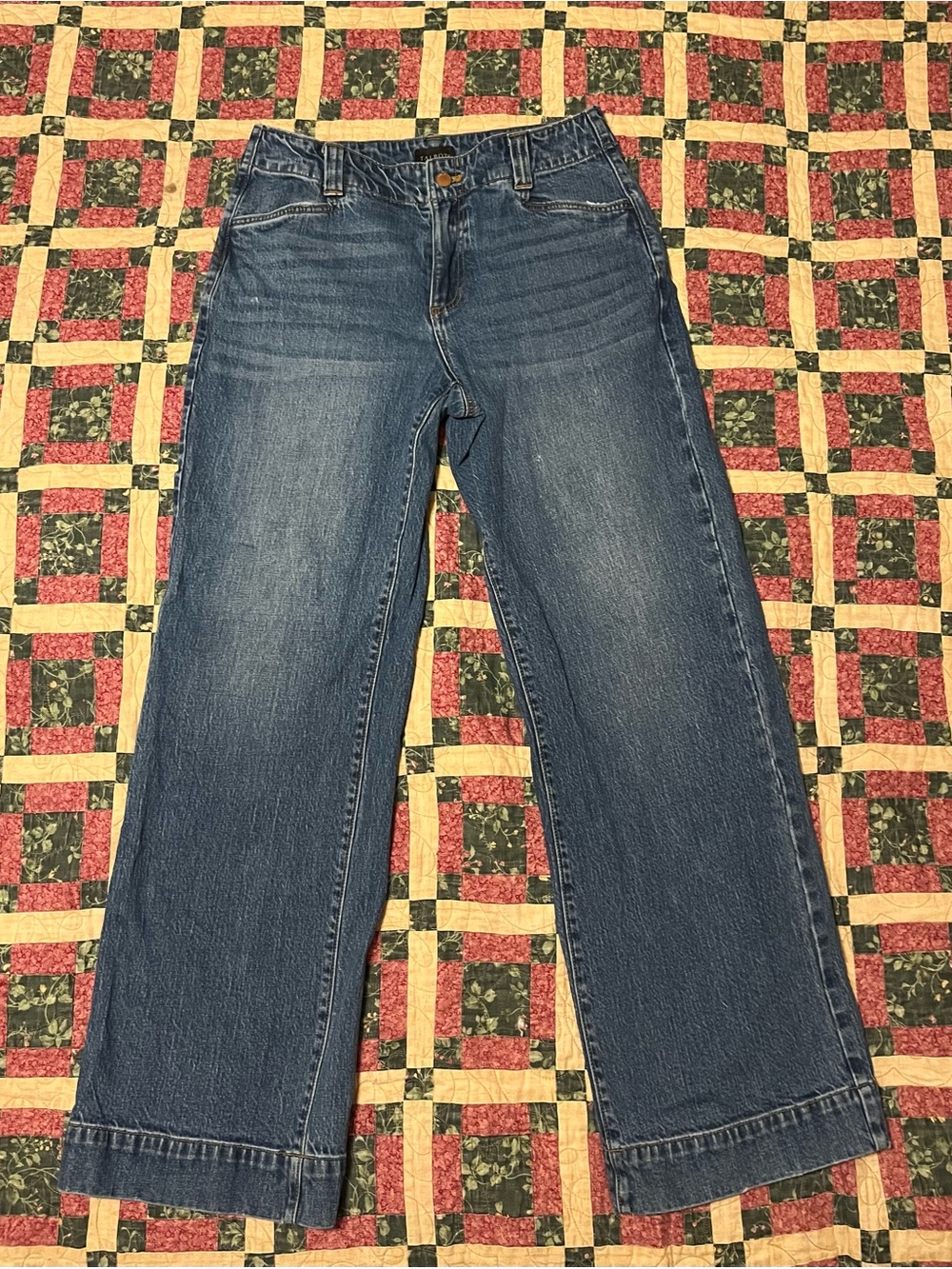Talbots Wide-Leg Jeans in Medium Blue Wash